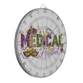 Medisch assistent - Mardi Gras Dartbord (Voorkant Links)