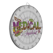 Medisch assistent - Mardi Gras Dartbord (Voorkant Links)