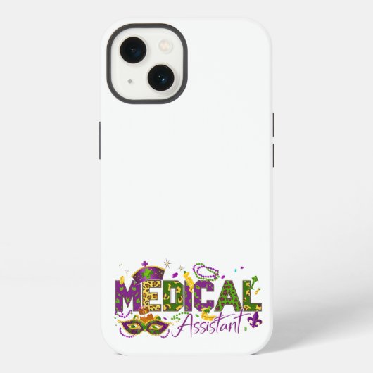 Medisch assistent - Mardi Gras iPhone Hoesje (Achterkant)