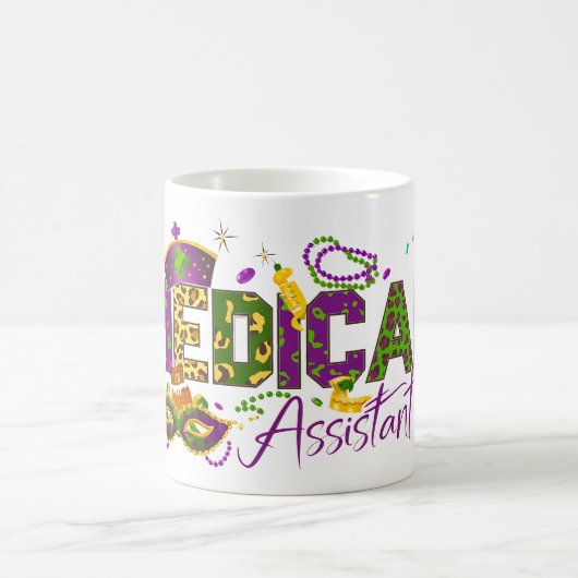 Medisch assistent - Mardi Gras Koffiemok (Center)