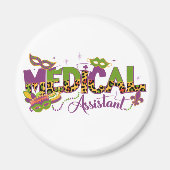 Medisch assistent - Mardi Gras Magneet (Voorkant)
