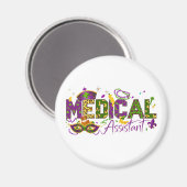 Medisch assistent - Mardi Gras Magneet (Voorkant / Achterkant)