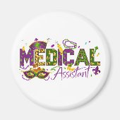 Medisch assistent - Mardi Gras Magneet (Voorkant)