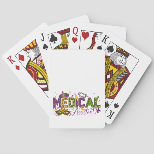 Medisch assistent - Mardi Gras Pokerkaarten (Achterkant)