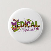 Medisch assistent - Mardi Gras Ronde Button 5,7 Cm (Voorkant)