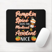 Medisch assistent pompoen kruid latte herfst Herfs Muismat (Met muis)