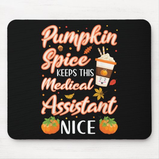 Medisch assistent pompoen kruid latte herfst Herfs Muismat (Voorkant)