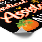 Medisch assistent pompoen kruid latte herfst Herfs Poster (Hoek)