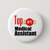 Medisch assistent ronde button 5,7 cm (Voorkant)