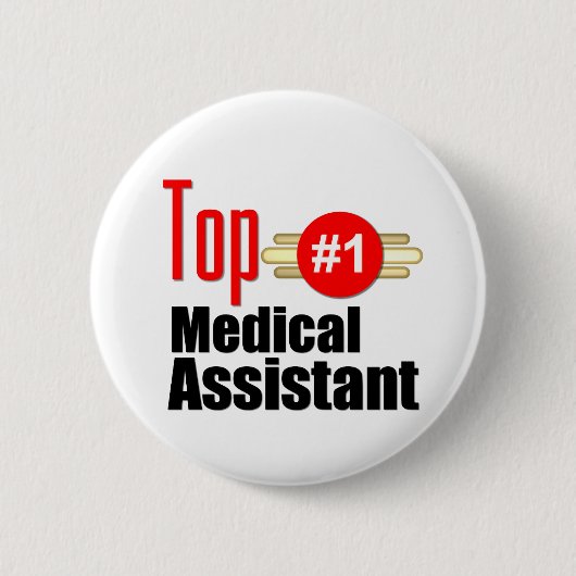 Medisch assistent ronde button 5,7 cm (Voorkant)