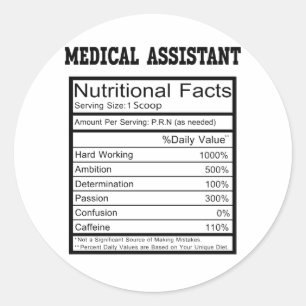 Medisch assistent ronde sticker
