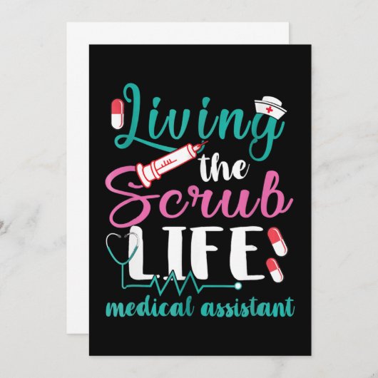 Medisch assistent save the date (Voorkant / Achterkant)