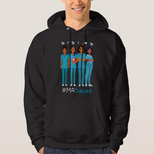 Medisch assistent Squad Black Ma Sistas Squad Hoodie (Voorkant)