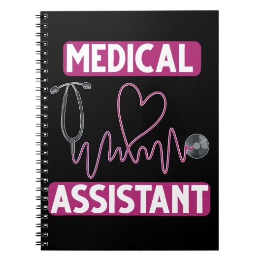 Medisch assistent Stethoscoop verpleegster Notitieboek (Voorkant)