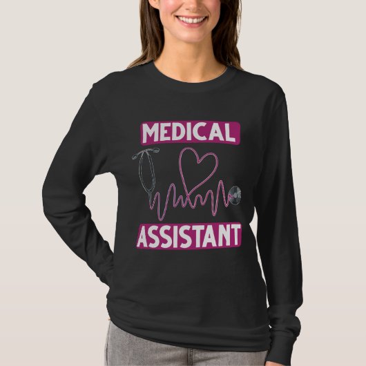 Medisch assistent Stethoscoop verpleegster T-shirt (Voorkant)