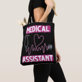 Medisch assistent Stethoscoop verpleegster Tote Bag (Dichtbij)