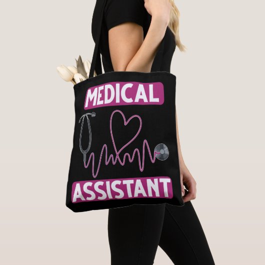 Medisch assistent Stethoscoop verpleegster Tote Bag (Dichtbij)