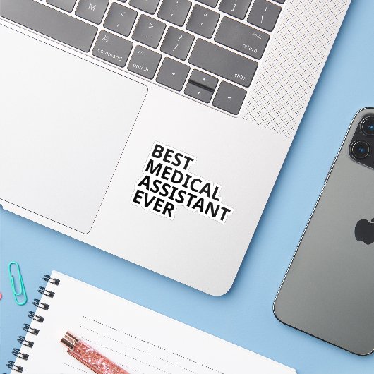 Medisch assistent sticker (Laptop met iPhone)