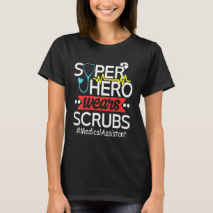 Medisch assistent Super Heroes Draag Scrubs Verple T-shirt