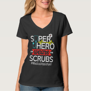 Medisch assistent Super Heroes Draag Scrubs Verple T-shirt