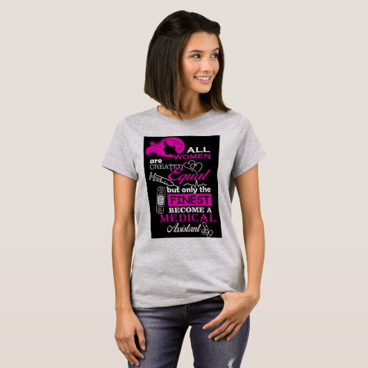 Medisch assistent T-shirt voor vrouwen (Voorkant volledig)