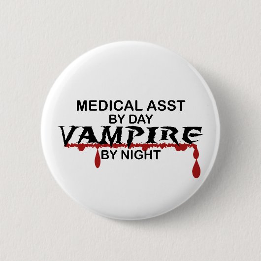 Medisch assistent Vampire van nacht Ronde Button 5,7 Cm (Voorkant)