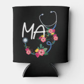 Medisch assistent ziekenhuis Stethoscoop Floral Wr Blikjeskoeler (Voorkant)