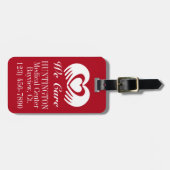 Medisch Bagagelabel met tekst op achterzijde (Voorkant horizontaal)