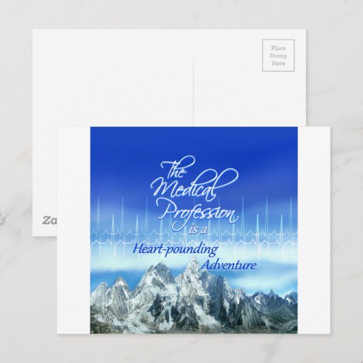 Medisch beroep is een Adventure_Heartbeat & Mou Briefkaart (Voorkant / Achterkant)