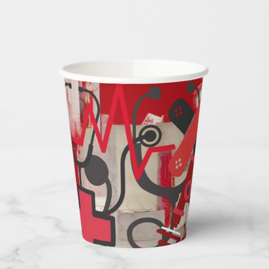 Medisch beroep papieren bekers (Links)