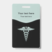 Medisch Caduceus Symbool Ontwerp Badge (Achterkant)