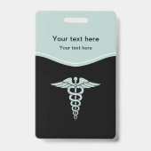 Medisch Caduceus Symbool Ontwerp Badge (Voorzijde)
