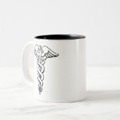 Medisch Caduceus Symbool Professionele Mok (Voorkant links)