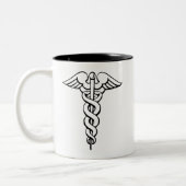 Medisch Caduceus Symbool Professionele Mok (Links)