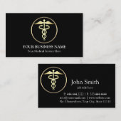 Medisch Caduceus-symbool Visitekaartje (Voorkant / Achterkant)