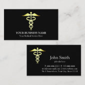 Medisch Caduceus-symbool Visitekaartje (Voorkant / Achterkant)