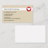 Medisch cardioloog hart gezondheid Visitekaartjes (Voorkant / Achterkant)