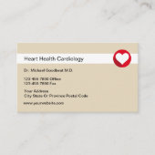 Medisch cardioloog hart gezondheid Visitekaartjes (Voorkant)