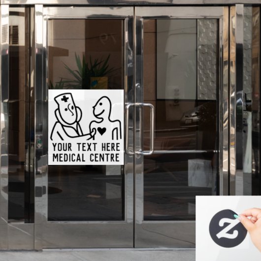 Medisch Centrum Hart Gezondheidsthema Raamsticker (Kantoordeur)