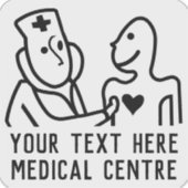 Medisch Centrum Hart Gezondheidsthema Sticker (Voorkant)