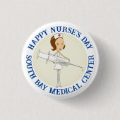 Medisch Centrum Verpleegkundige Dag Ronde Button 3,2 Cm (Voorkant)