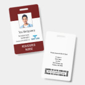 Medisch Centrum Verpleegster Foto ID Badge (Voor- en achterkant)