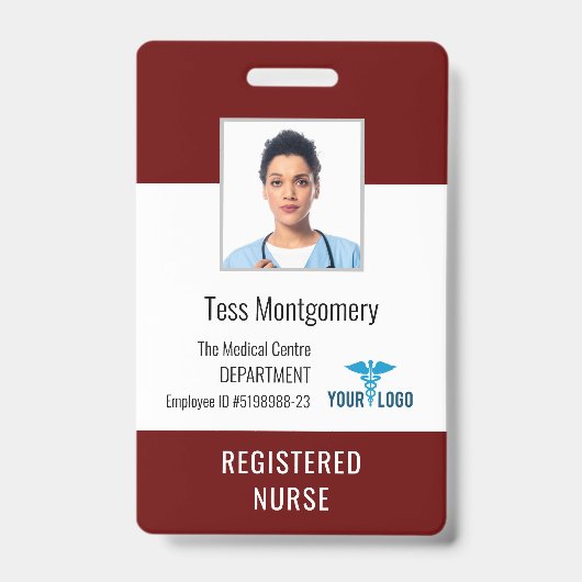 Medisch Centrum Verpleegster Foto ID Badge (Voorzijde)