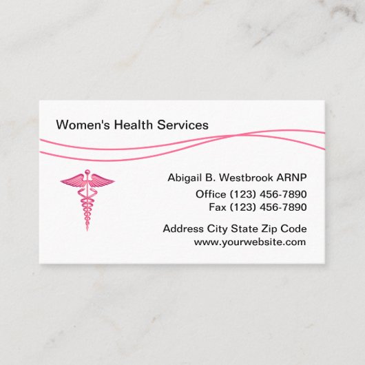 medisch centrum voor de gezondheid van vrouwen visitekaartje (Voorkant)