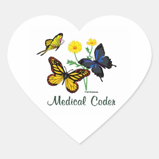 Medisch-coderende boter hart sticker (Voorkant)