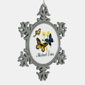 Medisch-coderende boter tin sneeuwvlok ornament (Links)