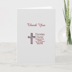 Medisch Dank u Christelijk Dokter Bedankkaart