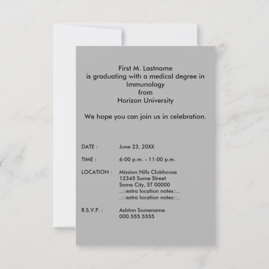 Medisch diploma afstuderen 2015 kaart (Achterkant)