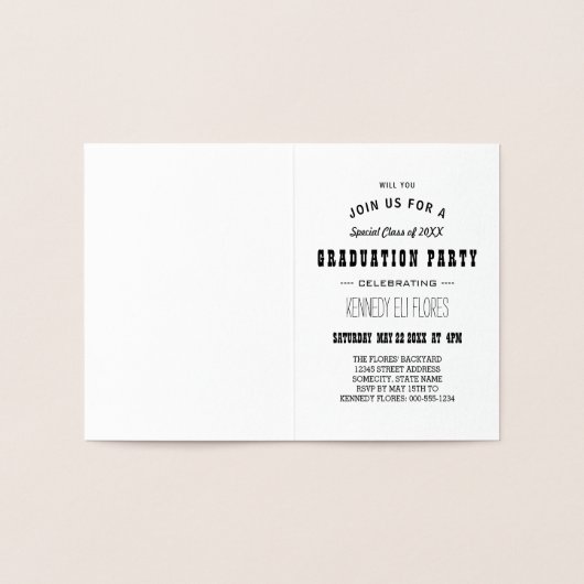 medisch diploma afstuderen jaar folie kaarten (Binnen)