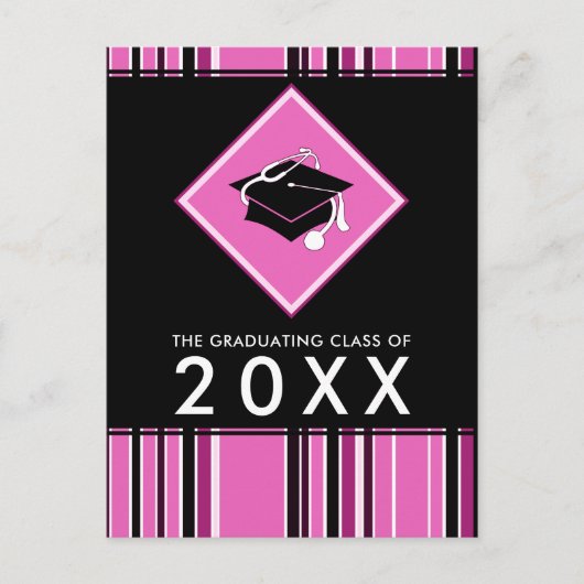 medisch diploma afstuderen uitnodiging briefkaart (Voorkant)